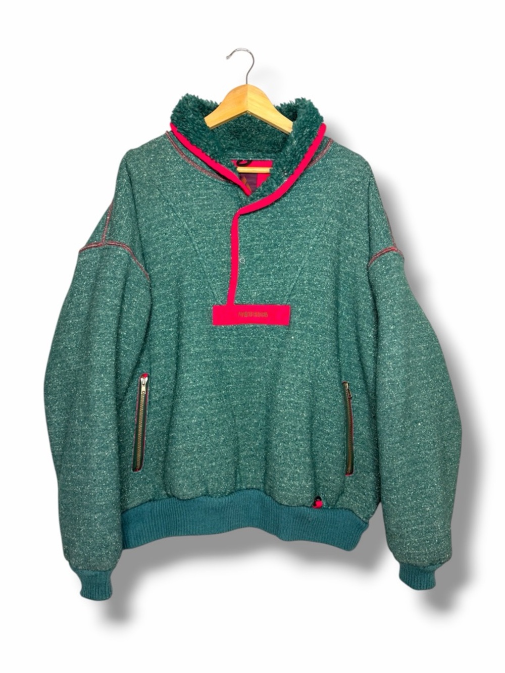 Powderhorn Mountaineering Sherpa Lined Pullover Jacket XL Made In USA Vintage